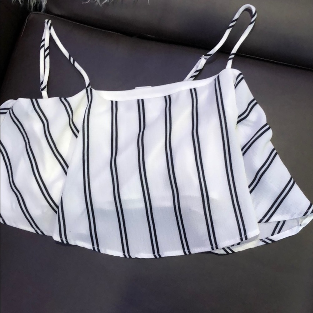 Small Windsor Black and White stripe cami top